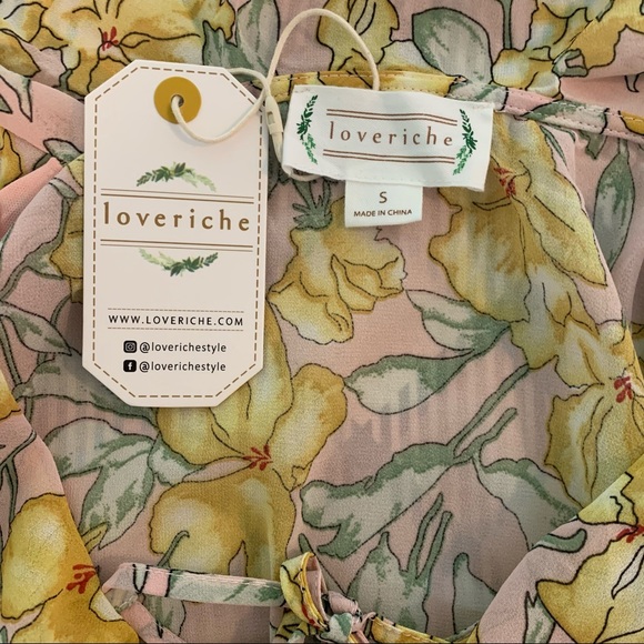 Loveriche Floral Dress Women's Size Small Ruffle - Picture 5 of 6